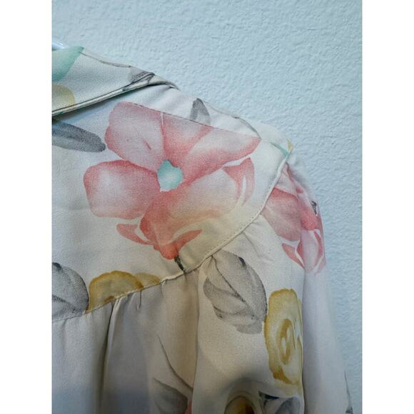 Vintage 80s Charlee‎ Allison Floral Dress 9-10 - Picture 6 of 8